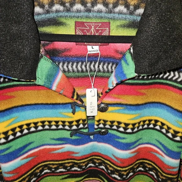 Multicolor Aztec Pattern Pullover Sweater - Picture 3 of 4